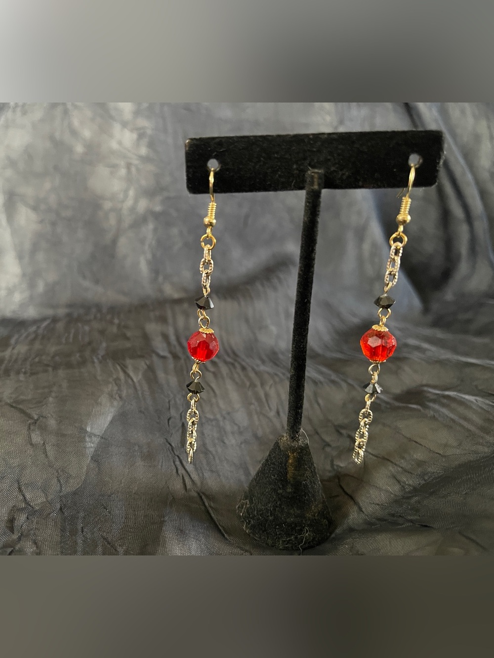 Vampire Ball and Chain Earrings